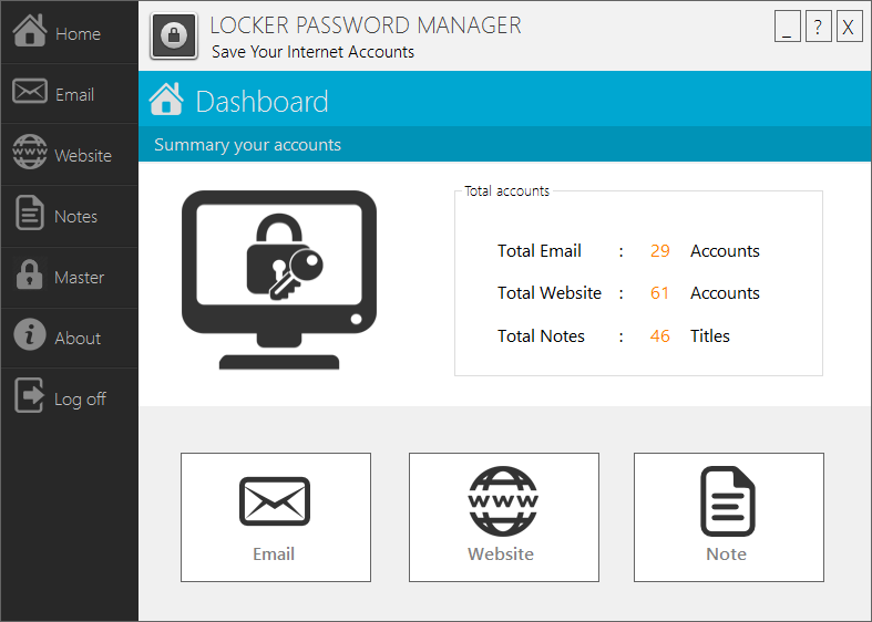 Locker Password Manager - Dashboard