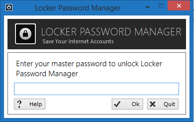 Locker Password Manager - Login Form